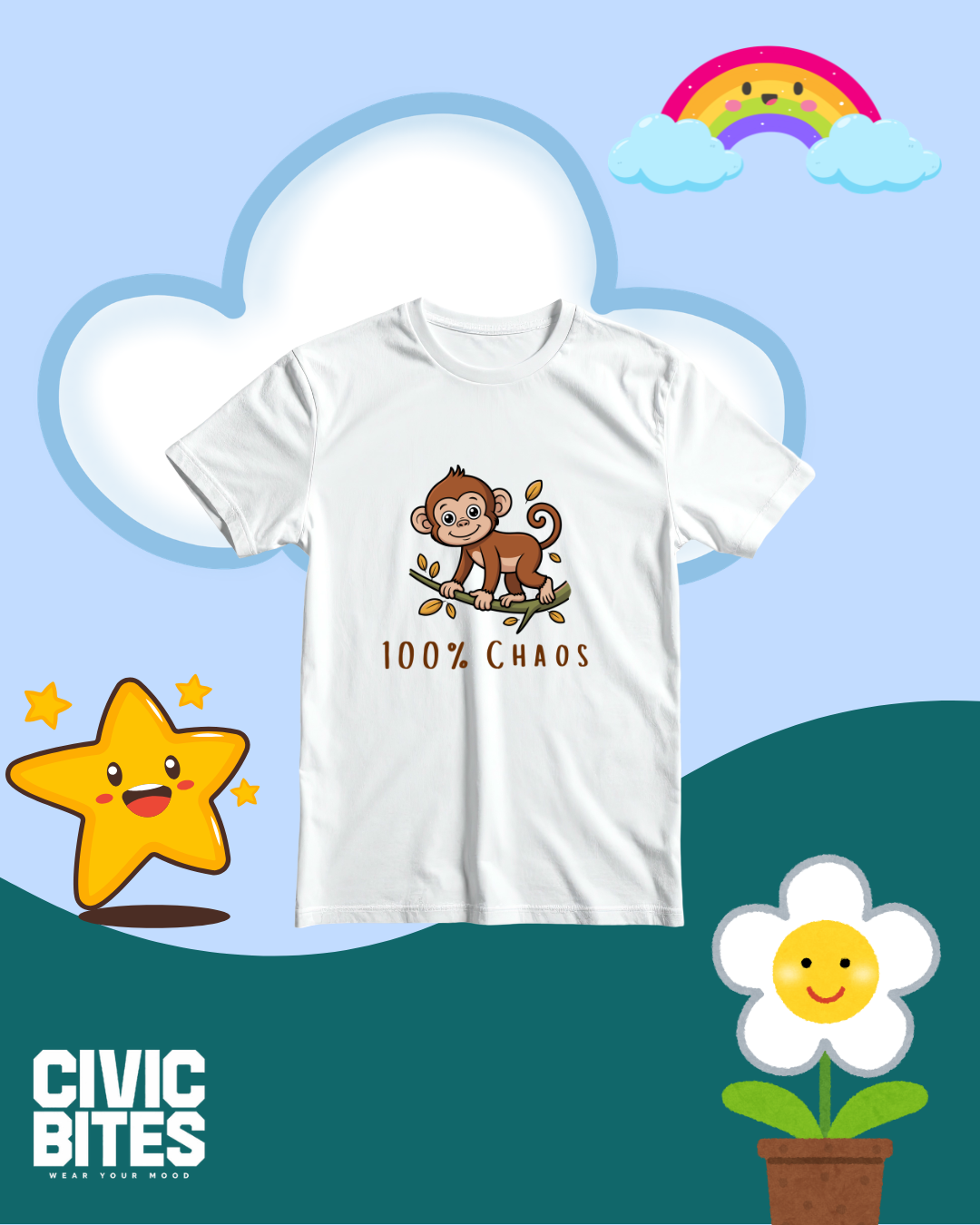 100% Chaos Kids Tee