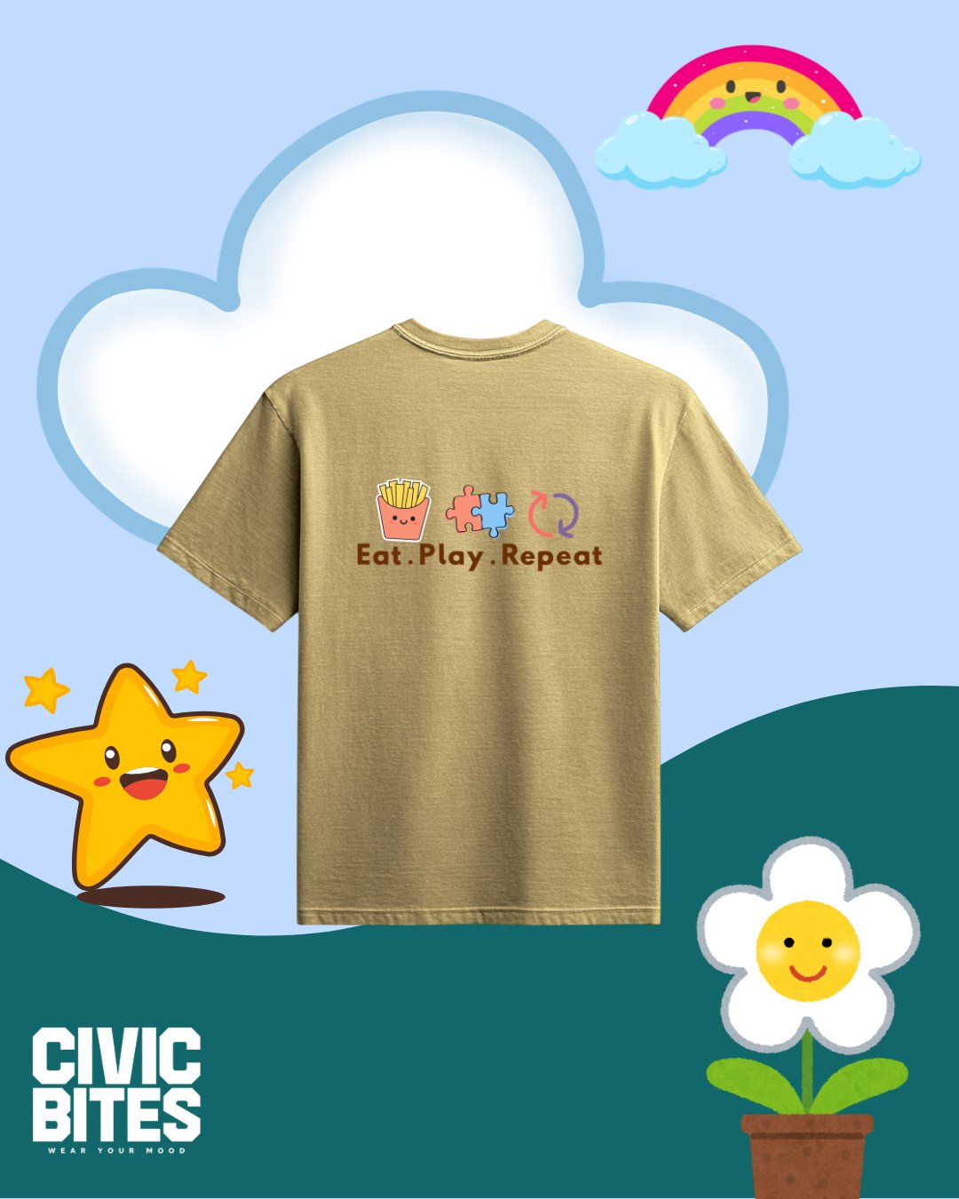 Eat . Play . Repeat Kids Tee