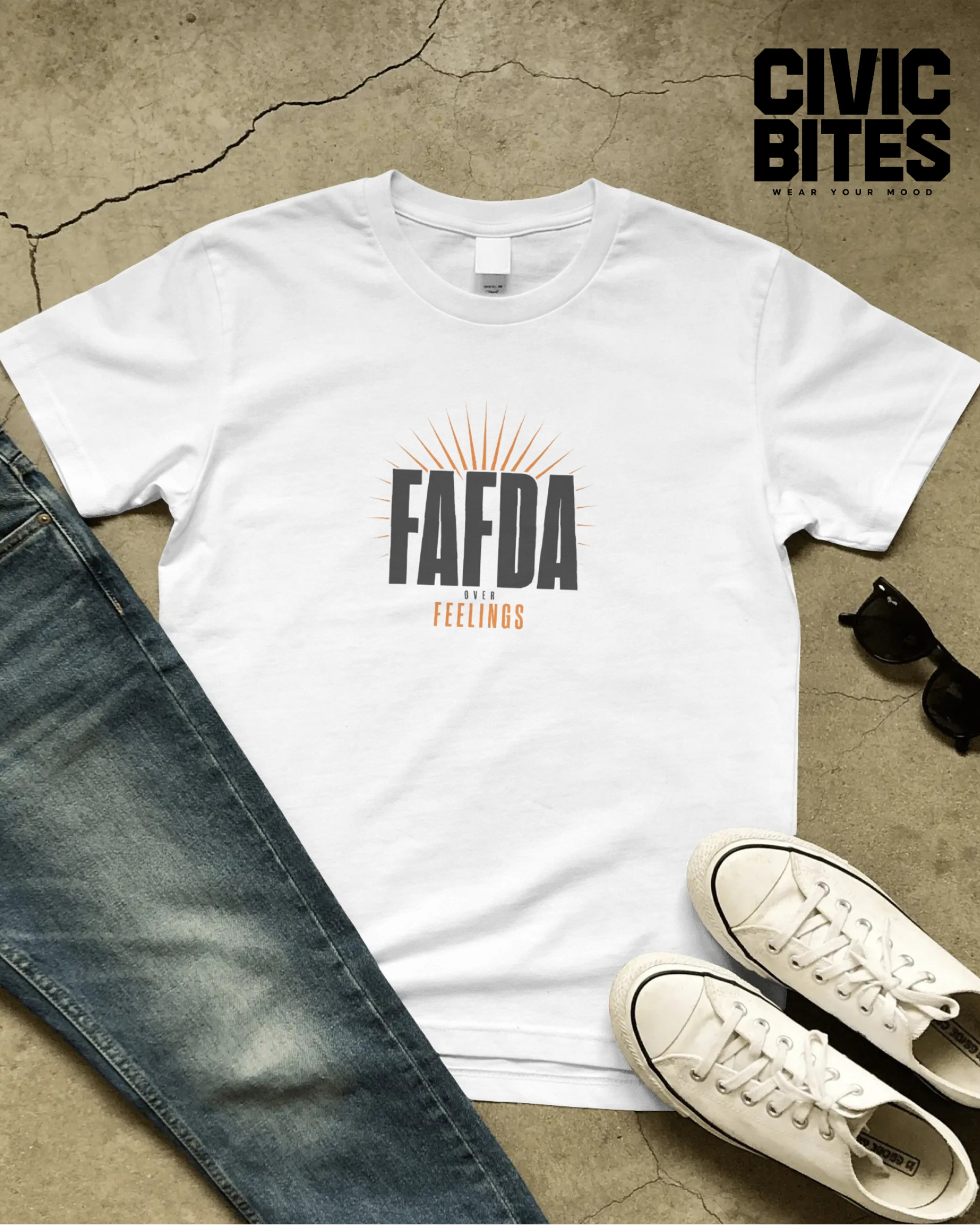 Fafda Over Feelings funny Gujarati t-shirt front print