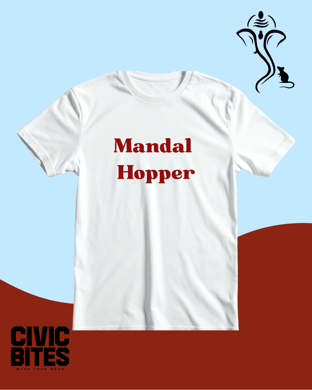 Mandal Hopper Marathi Ganpati oversized t-shirt front print