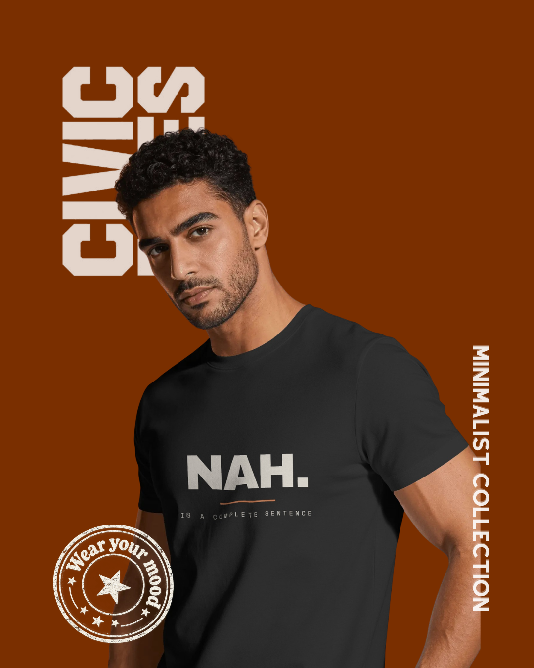 Nah. | Unisex Oversized T-Shirt | Civic Bites