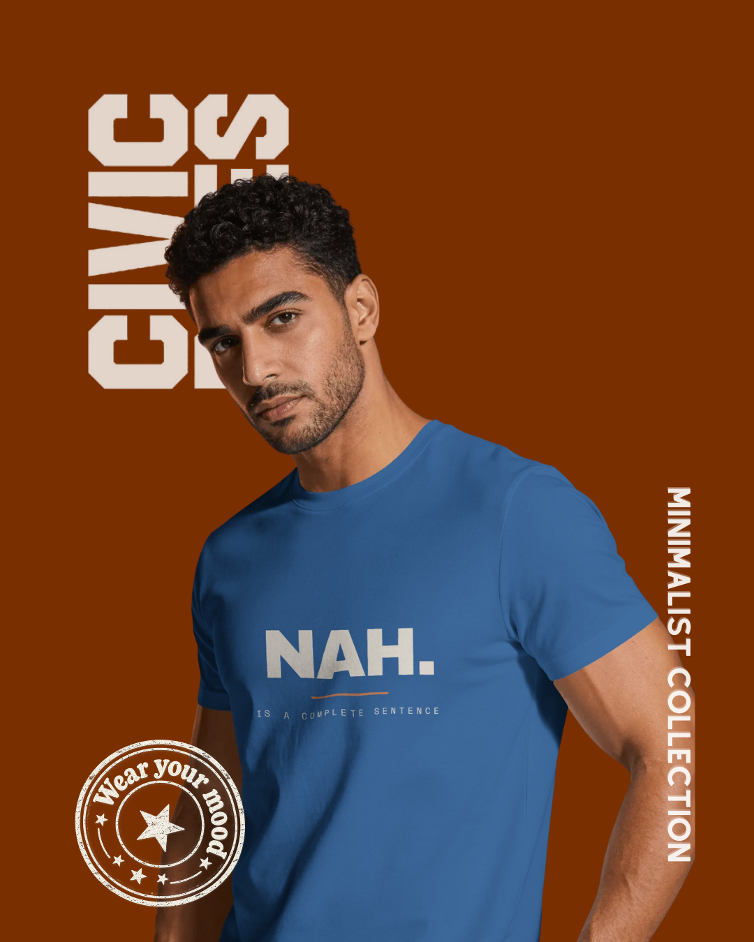 Nah. | Unisex Oversized T-Shirt | Civic Bites
