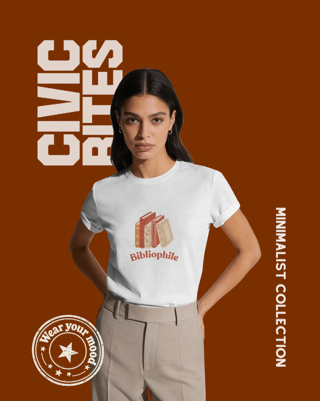 Bibliophile Graphic Women's T-Shirt | Civic Bites