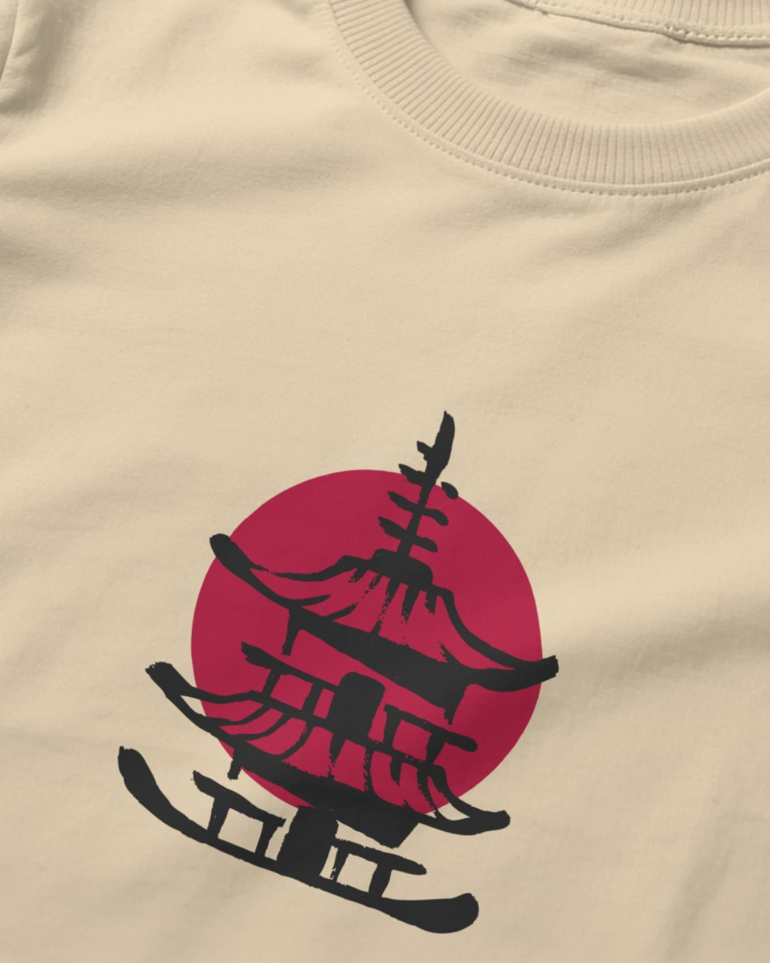 Japanese Pagoda | Japanese Unisex Oversized T-Shirt | Civic Bites