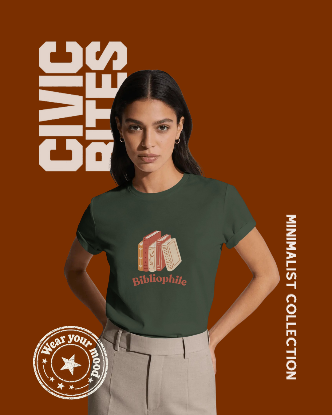 Bibliophile Graphic Women's T-Shirt | Civic Bites