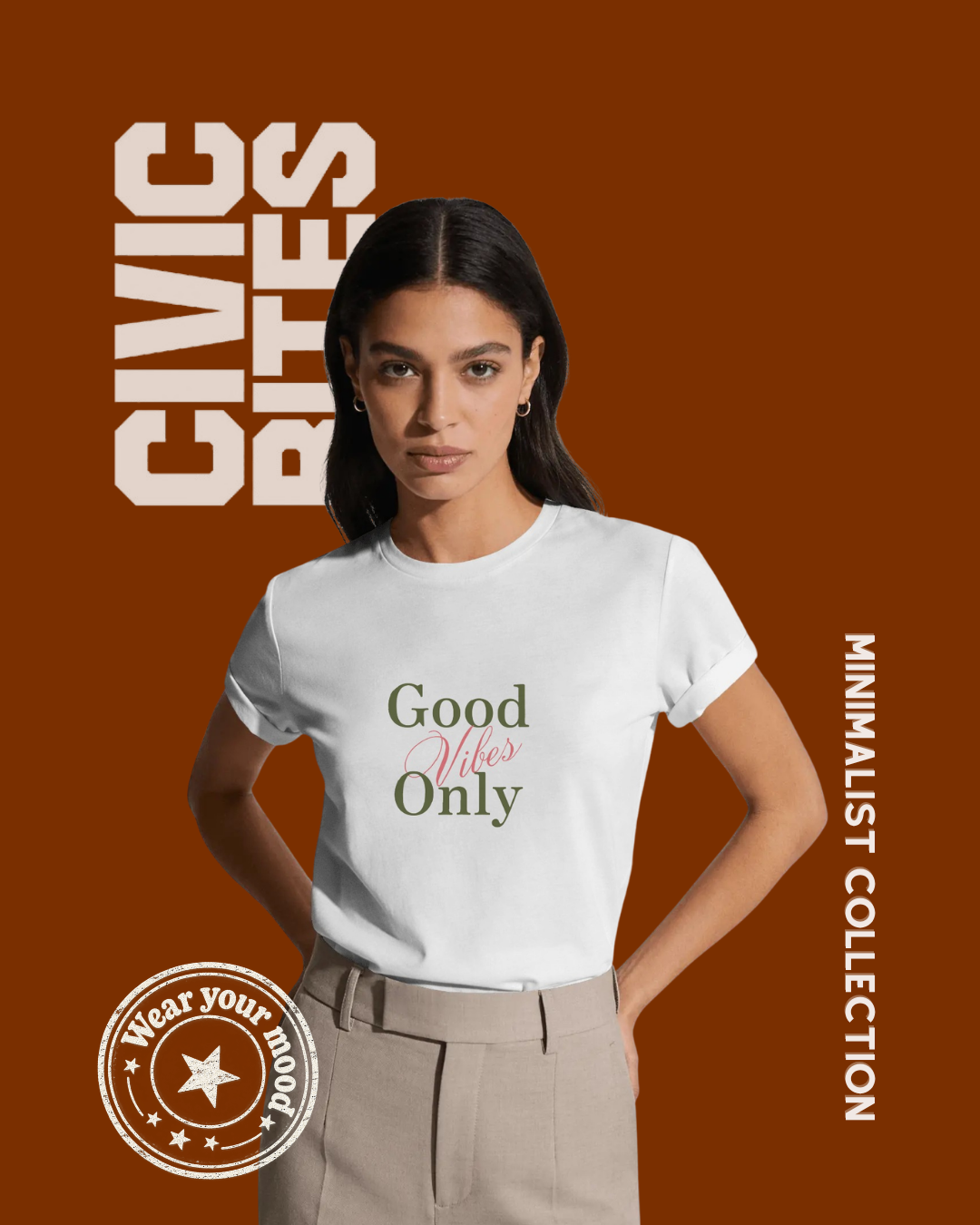 Good Vibes Only Women’s Graphic T-Shirt | Civic Bites