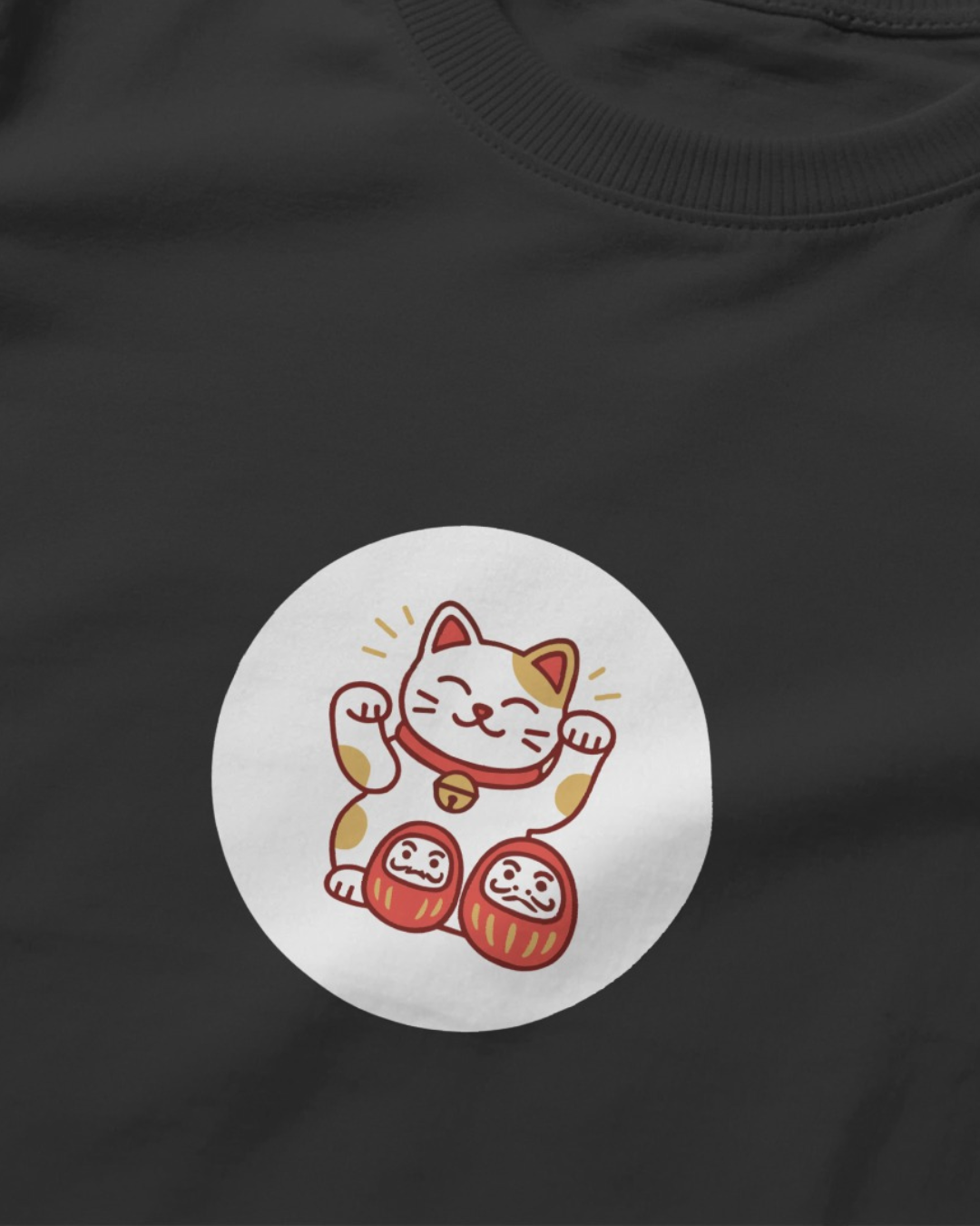 Lucky Cat | Japanese Unisex Oversized T-Shirt | Civic Bites