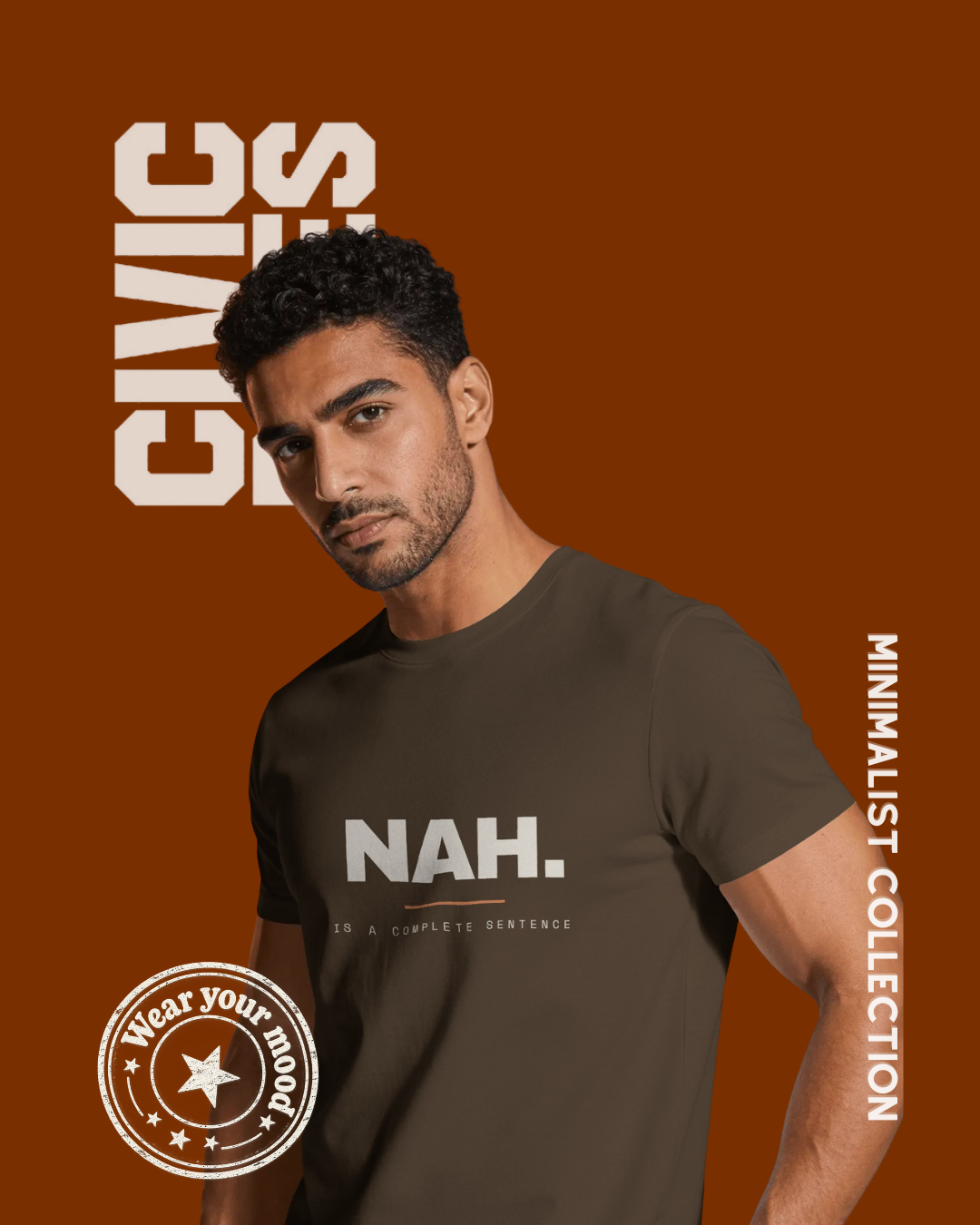 Nah. | Unisex Oversized T-Shirt | Civic Bites