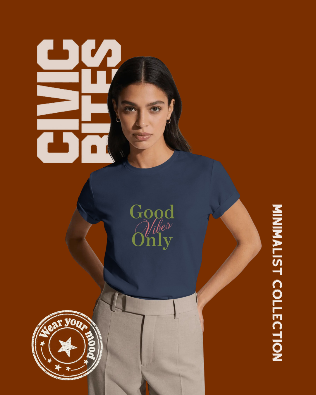 Good Vibes Only Women’s Graphic T-Shirt | Civic Bites